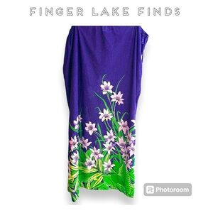 Sandcastle Purple Bathing Suit Cover-Up Skirt, Lg